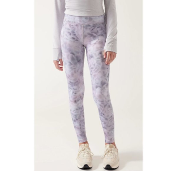 LIKE NEW! Athleta Girl High Rise Printed Chit Chat Tight - Picture 1 of 12